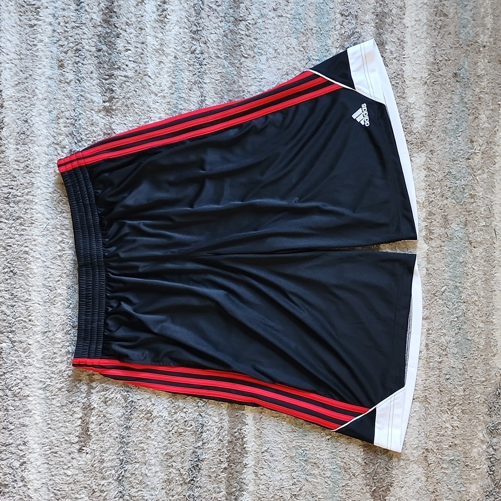 Adidas Climalite Black White Red Basketball Shorts - Size Men's Large